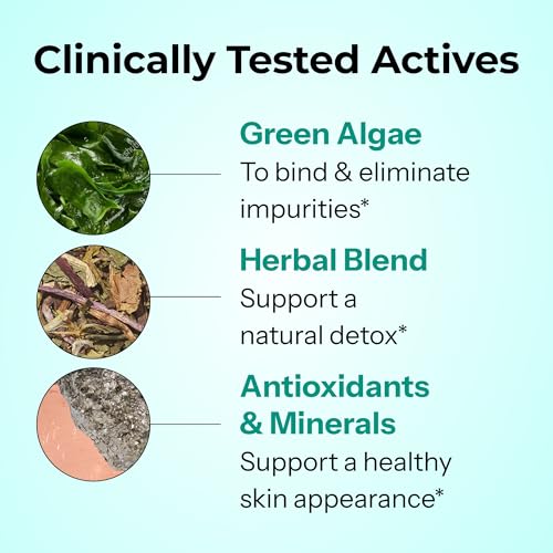 Suplementos HUM Daily Cleanse para el Acné, Limpieza Digestiva Suave para Piel Clara, Zinc, Espirulina, Clorela, Hierbas Detox, 60 Cápsulas - imagen 4