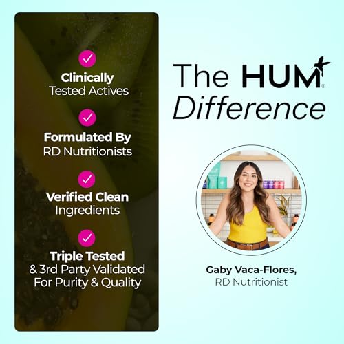 Suplementos HUM Daily Cleanse para el Acné, Limpieza Digestiva Suave para Piel Clara, Zinc, Espirulina, Clorela, Hierbas Detox, 60 Cápsulas - imagen 8
