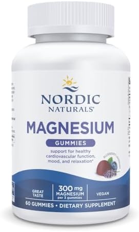Gomitas de Magnesio para Adultos Nordic Naturals, Sabor Arándano y Lavanda - 60 Gomitas - Suplemento Vegano para Mente, Ánimo y Corazón - No GMO - 20 - imagen 1