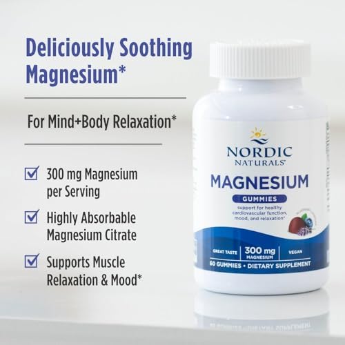 Gomitas de Magnesio para Adultos Nordic Naturals, Sabor Arándano y Lavanda - 60 Gomitas - Suplemento Vegano para Mente, Ánimo y Corazón - No GMO - 20 - imagen 3