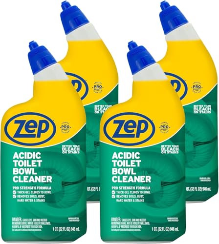 Limpiador Ácido para Inodoro Zep - 32 oz (Caja de 4) - ZUATBC324 - Potencia de Limpieza Superior con Fórmula 2x Más Espesa para un Acabado Profesional - imagen 2