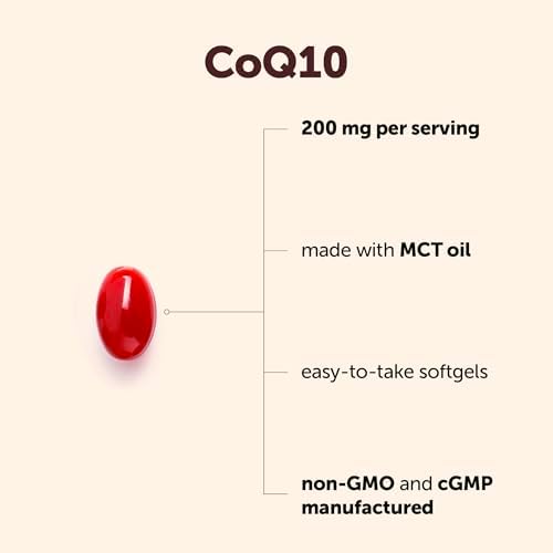 Micro Ingredients CoQ10 200mg por Porción, 240 Softgels | Con Aceite MCT de Coco | Coenzima Q10 (Ubiquinona) | Sin OGM - imagen 3