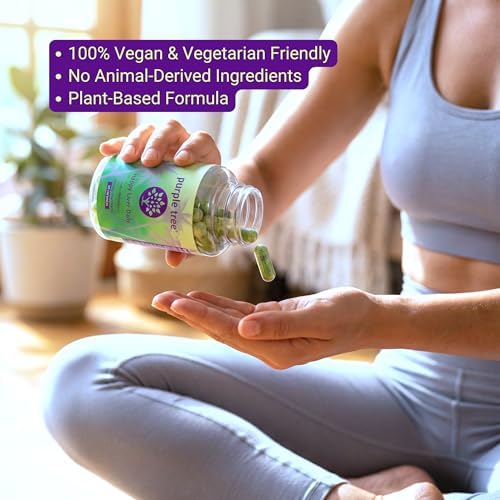Suplemento Diario Happy Liver de Purple Tree | Apoyo Hepático con Cardo Mariano, Diente de León, Alcachofa, Cúrcuma y Glutatión Liposomal | - imagen 4