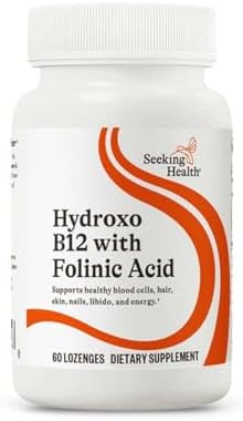 Seeking Health Hydroxo B12 con Ácido Folínico - Suplemento con Forma No Metilada de Folato - Complejo de Vitamina B12 para la Salud del Corazón - 60 - imagen 1