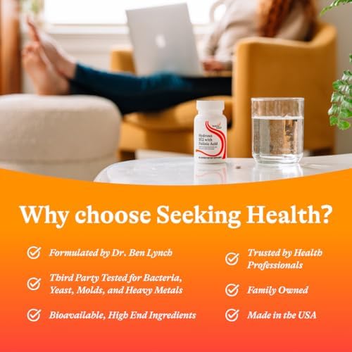 Seeking Health Hydroxo B12 con Ácido Folínico - Suplemento con Forma No Metilada de Folato - Complejo de Vitamina B12 para la Salud del Corazón - 60 - imagen 6