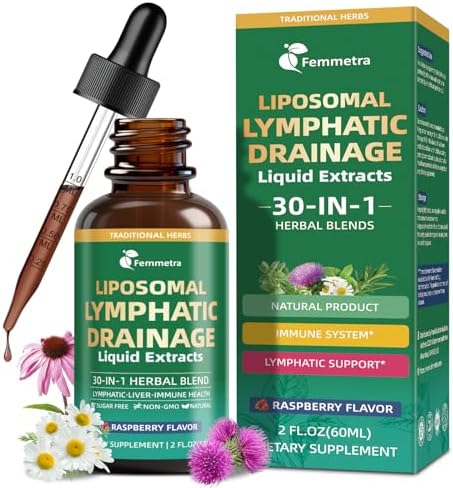 Suplementos Liposomales para Drenaje Linfático con Mezcla Herbal 30 en 1 - Equinácea | Orégano | Cardo Mariano - Gotas Sin Azúcar para el Sistema - imagen 1