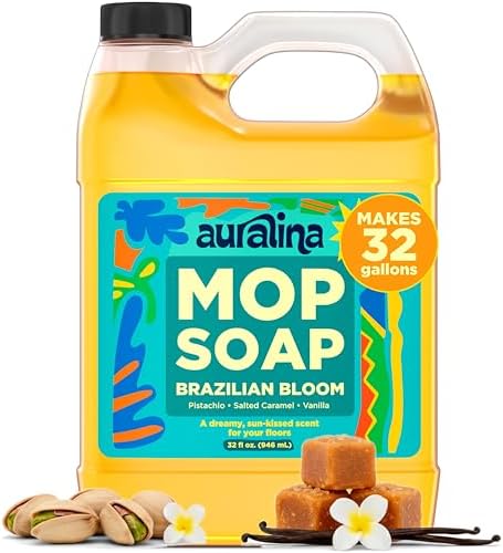 Jabón para Trapeador Auralina - Fórmula Concentrada de Olas Brasileñas - Limpiador de Pisos Aromatizado para Madera, Cerámica y Laminado - 32 oz, - imagen 1
