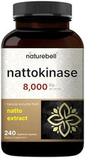 NatureBell Nattokinase - 240 Cápsulas - Máxima Potencia de 8,000 FU de Extracto de Natto Fermentado - Para la Salud del Corazón y Bienestar Diario* - imagen 1
