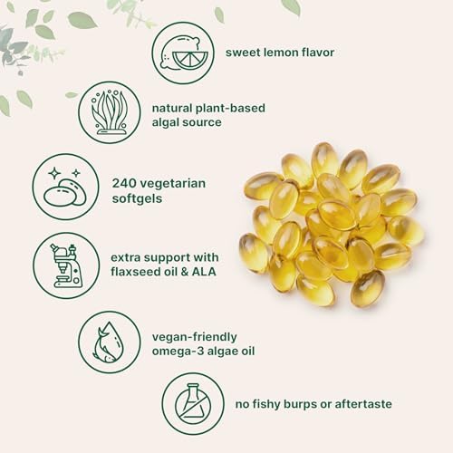Micro Ingredients Omega 3 Vegano de Algas, 240 Cápsulas Vegetales | Alternativa al Aceite de Pescado | DHA 500mg & DPA 100mg | Sin Carragenina | - imagen 5