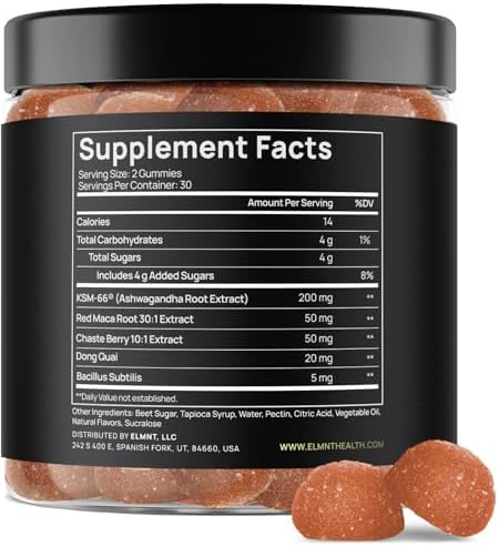 Gomitas de Ashwagandha KSM66® para Mujeres 4,050mg + Raíz de Maca Roja 30x - Potente Aumento de Libido, Ánimo y Testosterona - Acción Rápida - imagen 2