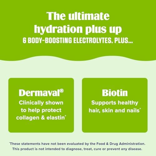 Suplemento de Colágeno Ultima Replenisher y Electrolitos en Polvo - Kiwi Fresa, 13 Stickpacks - Paquetes de Hidratación con Dermaval y Biotina para - imagen 4