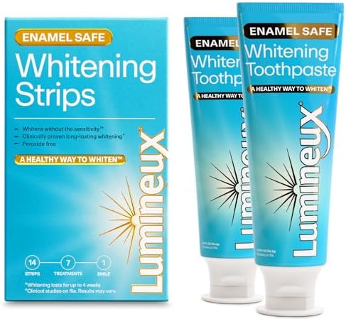 Set de Blanqueamiento Lumineux – Sin Peróxido - Seguro para el Esmalte – 7 Tratamientos y 2 Pastas Dentales Blanqueadoras, No Tóxicas y Sin Flúor - imagen 1