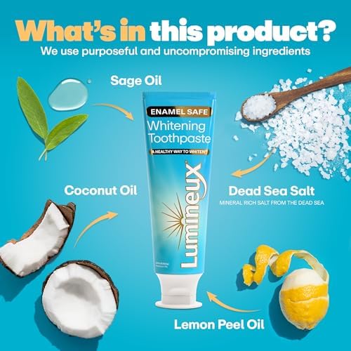 Set de Blanqueamiento Lumineux – Sin Peróxido - Seguro para el Esmalte – 7 Tratamientos y 2 Pastas Dentales Blanqueadoras, No Tóxicas y Sin Flúor - imagen 3
