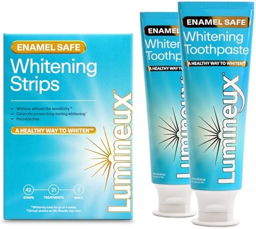 Set de Blanqueamiento Lumineux – Sin Peróxido - Seguro para el Esmalte – 7 Tratamientos y 2 Pastas Dentales Blanqueadoras, No Tóxicas y Sin Flúor - imagen 8
