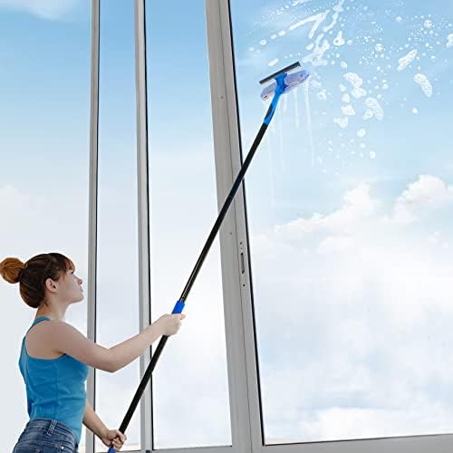 Limpiador de Ventanas VITEVER Profesional de 69'' con Mango Extensible, 2 en 1 con Raspador y Cabezal Giratorio, 1 Cuchilla y 2 Raspadores - imagen 6