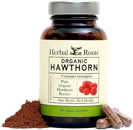 Cápsulas de Baya de Espino Orgánico Herbal Roots | Extra Fuerte 1,200mg por Porción | 60 Cápsulas Veganas - imagen 1