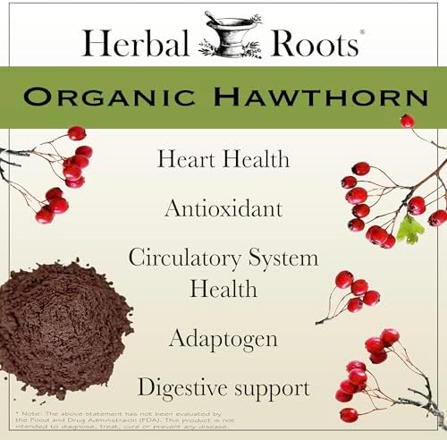 Cápsulas de Baya de Espino Orgánico Herbal Roots | Extra Fuerte 1,200mg por Porción | 60 Cápsulas Veganas - imagen 3