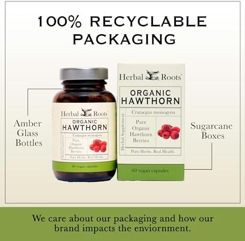 Cápsulas de Baya de Espino Orgánico Herbal Roots | Extra Fuerte 1,200mg por Porción | 60 Cápsulas Veganas - imagen 5
