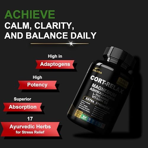 Suplemento DLNIA Super Calm con Magnesio Glicinato, Ashwagandha KSM-66, L-Theanina, Fosfatidilserina, Ginkgo Biloba y Melena de León para Calma, - imagen 8