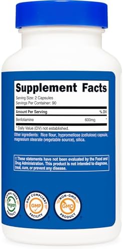 Nutricost Benfotiamina (600 mg) 180 Cápsulas - Vitamina B1 Soluble en Grasa, Sin Gluten, No Transgénico, Vegano, 90 Porciones - imagen 5