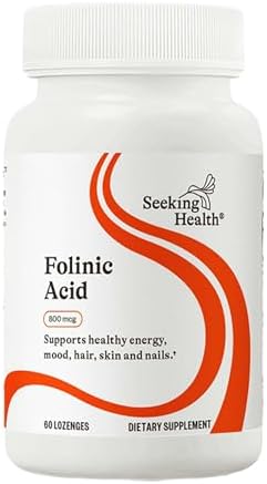 Folinato de Seeking Health - Sin Metilo - Suplemento de Folinato para la Salud Cardiaca - Alternativa Metabólicamente Activa al Folato - 1360 mcg, 60 - imagen 1