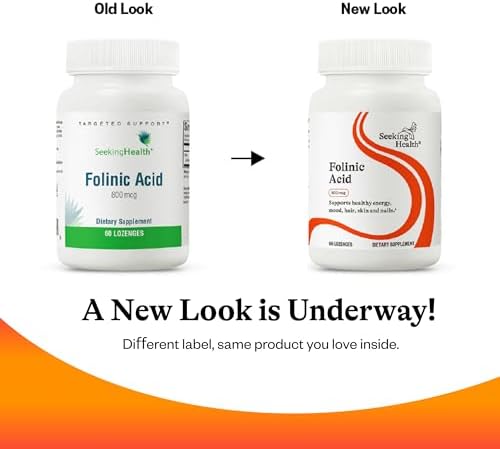 Folinato de Seeking Health - Sin Metilo - Suplemento de Folinato para la Salud Cardiaca - Alternativa Metabólicamente Activa al Folato - 1360 mcg, 60 - imagen 7