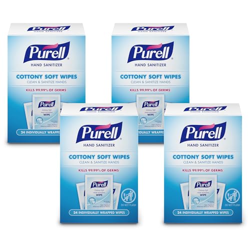 Toallitas Desinfectantes PURELL de Algodón Suave con Aroma Limpio, 24 Toallitas Envase Individual (Paquete de 4 Cajas) - 9029-04-CMR - imagen 3