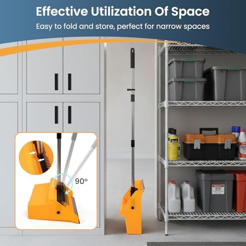 Palanquita Grande REEWII para Uso Comercial con Peine, Mango Largo, Resistente, Ideal para Limpieza en Interiores y Exteriores, Patios, Garajes y Más - imagen 4