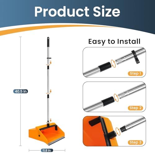 Palanquita Grande REEWII para Uso Comercial con Peine, Mango Largo, Resistente, Ideal para Limpieza en Interiores y Exteriores, Patios, Garajes y Más - imagen 5