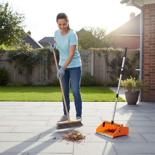 Palanquita Grande REEWII para Uso Comercial con Peine, Mango Largo, Resistente, Ideal para Limpieza en Interiores y Exteriores, Patios, Garajes y Más - imagen 7