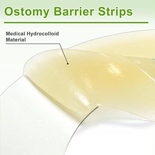 Carbou 20 Piezas de Tiras Elásticas para Barrera de Ostomía - Hidrocoloide Médico Impermeable y Adhesivo para Bolsas de Colostomía - imagen 5