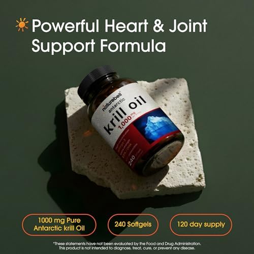 NatureBell Aceite de Kril Antártico 1,000mg - 240 Cápsulas Blandas - Soporte Omega-3 para Corazón, Articulaciones e Inmunidad - Alto EPA DHA con - imagen 2