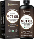 Aceite MCT Orgánico, 32 oz | 100% Coco Virgen con Ácidos Grasos C8 + C10 | Ideal para Café o Aderezos | Sin Sabor, Keto, Vegano - imagen 1