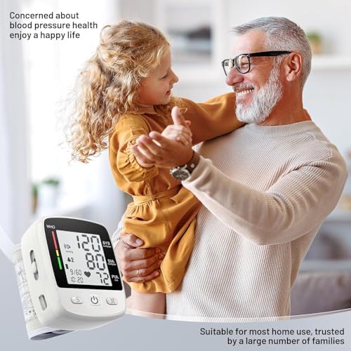 Monitor de Presión Arterial Digital de Muñeca Automático con Manguito Ajustable (13.5 a 19.5 cm) para 2 Usuarios, 180 Memorias, Pantalla LCD Grande, - imagen 7