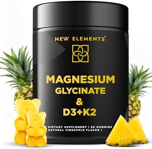 Gomitas de Magnesio Glicinato Calm 500mg con Vitamina D3 10000iu y K2 100mcg | Alivio del Estrés, Relajación y Soporte Óseo | Veganas, Sin OGM, Sin - imagen 1