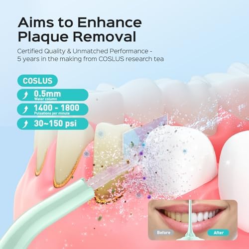 Hilo Dental Portátil COSLUS C30 (FC5360) con 4 Modos, Tanque de 300ML, IPX7 Impermeable, Ideal para Viajes y Uso en Casa - Verde - imagen 2