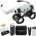 Lentes de Aumento JARLINK con Luz LED, Lupa de Mano Libre con 14 Lentes Intercambiables 3X 4X 5X 6X 7X 10X 15X, Ideal para Manualidades, Joyería y - imagen 1