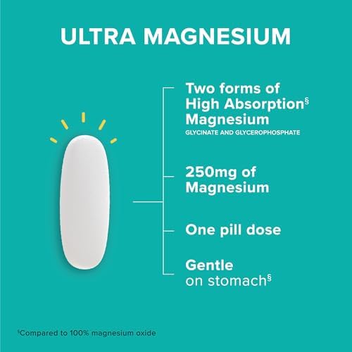 Complejo de Magnesio Glicinato Qunol, Suave para el Estómago, 250mg por Dosis, Suplemento para Nervios, Huesos y Músculos, 90 Cápsulas - imagen 3