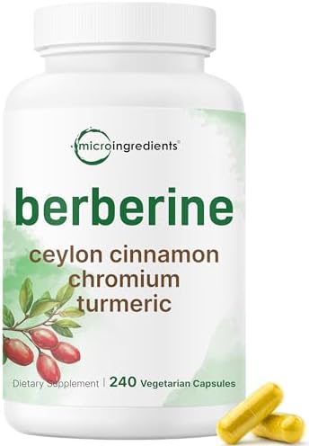 Berberina Micro Ingredients con Canela de Ceilán, 240 Cápsulas Veganas | Suplemento de Alta Absorción + Extracto de Raíz de Cúrcuma y Corteza de - imagen 1