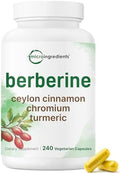 Berberina Micro Ingredients con Canela de Ceilán, 240 Cápsulas Veganas | Suplemento de Alta Absorción + Extracto de Raíz de Cúrcuma y Corteza de - imagen 1