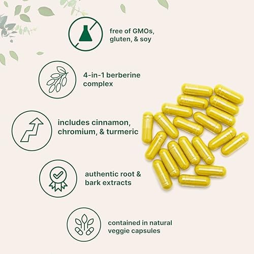 Berberina Micro Ingredients con Canela de Ceilán, 240 Cápsulas Veganas | Suplemento de Alta Absorción + Extracto de Raíz de Cúrcuma y Corteza de - imagen 3