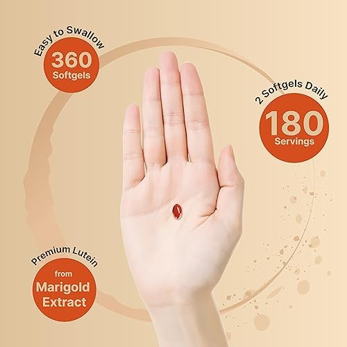 Luteína 40mg + Zeaxantina 1,600mcg, 360 Cápsulas Blandas | Fórmula 4 en 1 con Astaxantina, Omega-3 y Fosfolípidos | Extracto de Flor de Caléndula | - imagen 4