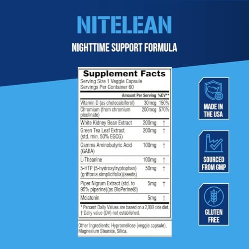 Quema Grasa Nocturna para Pérdida de Peso - Suplemento para Hombres y Mujeres con Té Verde y Extracto de Frijol Blanco - Potenciador del Metabolismo - imagen 3