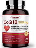 ZEBORA CoQ10 300mg en Softgels con PQQ, BioPerine y Omega-3, 120 Porciones de Suplemento de Coenzima Q10 para Antioxidante Potente y Salud Cardiaca - imagen 1