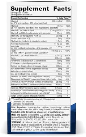 Multivitamínico Diario para Mujeres Nordic Naturals - Apoyo a Piel, Cabello, Energía y Huesos - Suplemento Inmunológico - 30 Tabletas - imagen 2