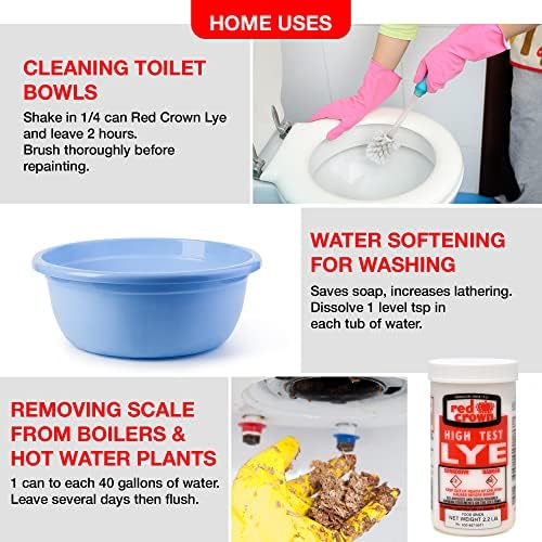 Sosa Cáustica de La Boyer Corporation para Hacer Jabón, Hidróxido de Sodio Grado Alimenticio, 2.2 lbs. - imagen 6