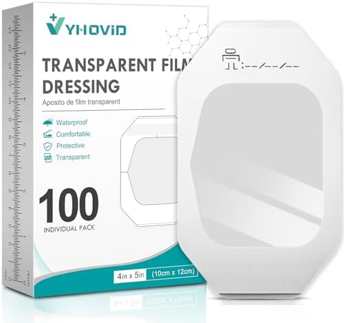 100 Paquetes de Vendajes Transparentes 4 x 4.75 - Apósitos Impermeables para Natación, Ducha, Heridas, Cuidado Postquirúrgico, Tatuajes y Terapia de - imagen 1