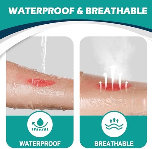 100 Paquetes de Vendajes Transparentes 4 x 4.75 - Apósitos Impermeables para Natación, Ducha, Heridas, Cuidado Postquirúrgico, Tatuajes y Terapia de - imagen 6