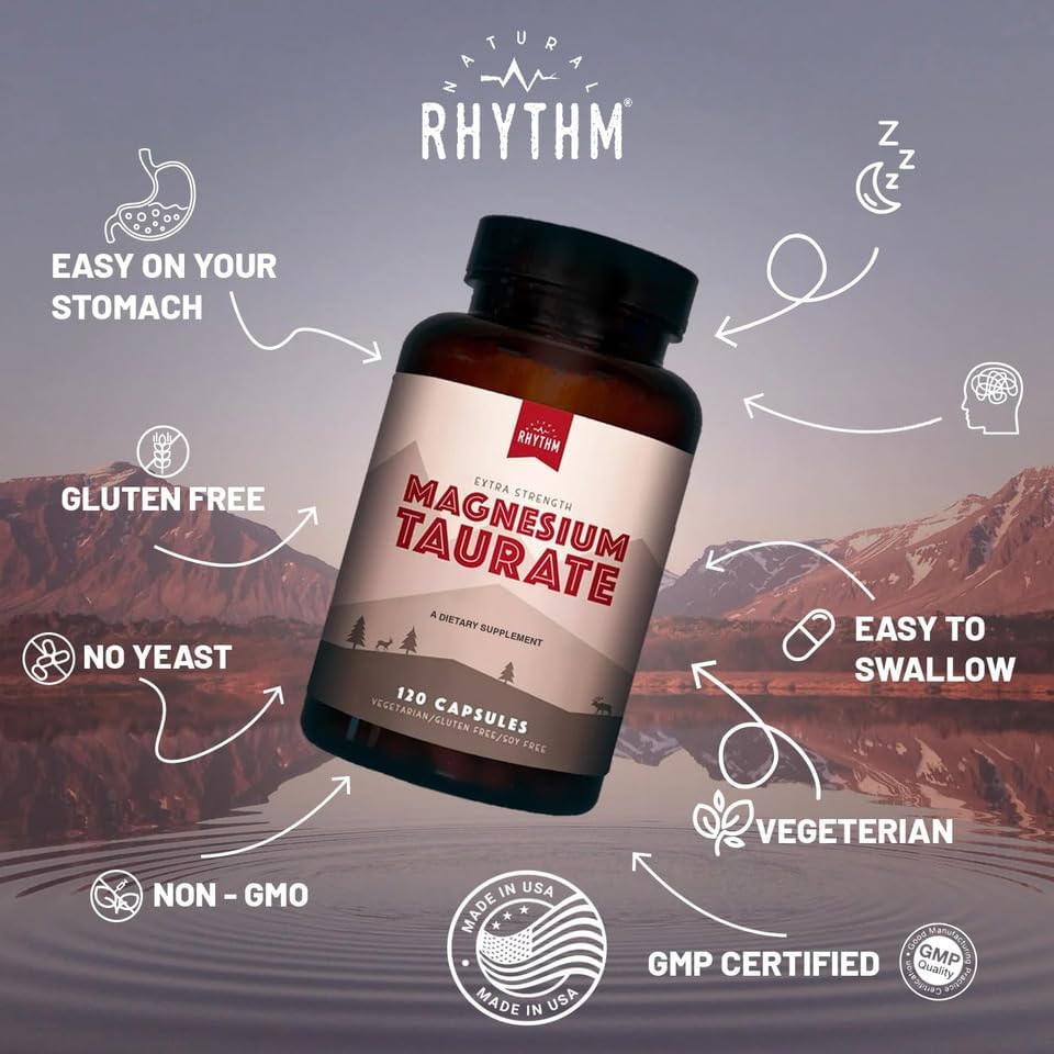 Suplemento de Taurato de Magnesio 750mg (150mg de Magnesio Elemental) – 120 Cápsulas Vegetarianas – Alta Absorción para Corazón, Músculos y Nervios – - imagen 3