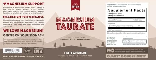 Suplemento de Taurato de Magnesio 750mg (150mg de Magnesio Elemental) – 120 Cápsulas Vegetarianas – Alta Absorción para Corazón, Músculos y Nervios – - imagen 8